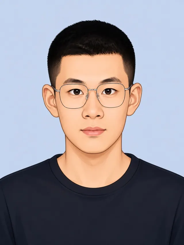 Illustrated portrait of Mingyu Shao