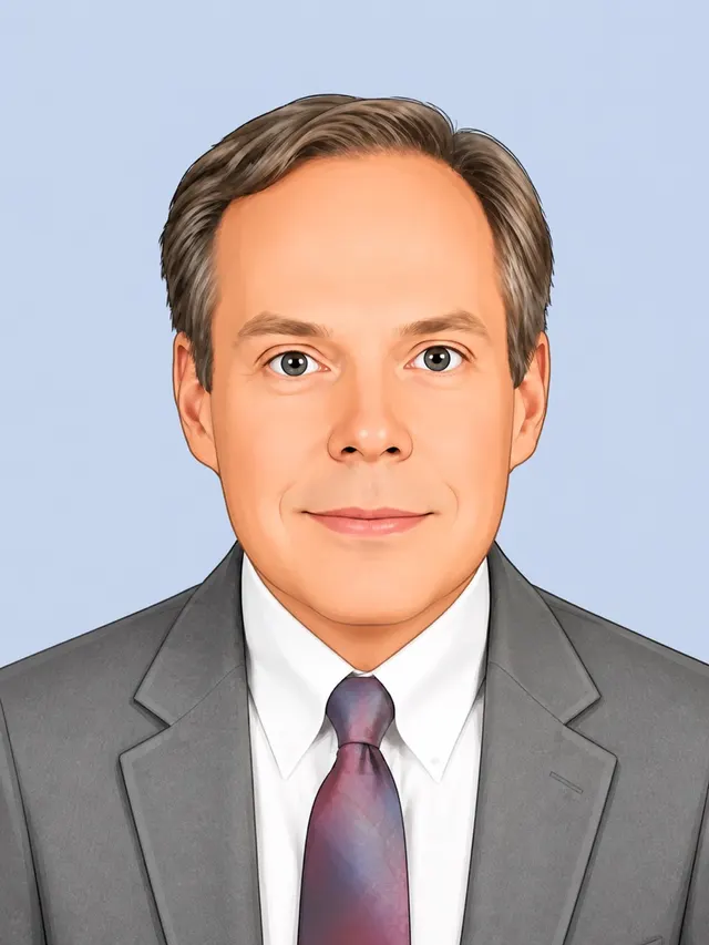 Illustrated portrait of D. Michael McFarland