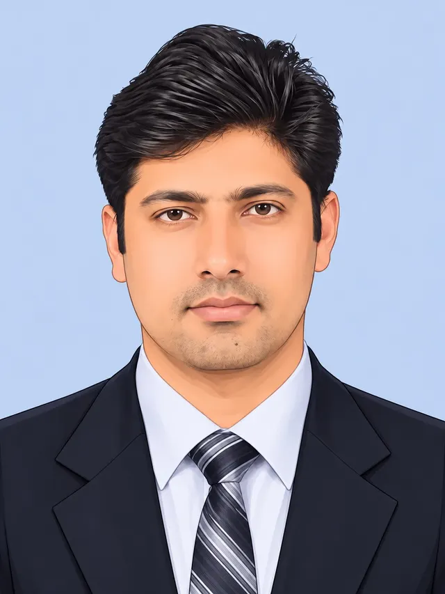 Illustrated portrait of Sajjad Hussain