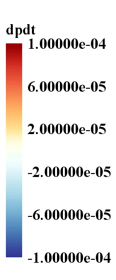 压力时间导数色标 / Pressure time-derivative scale