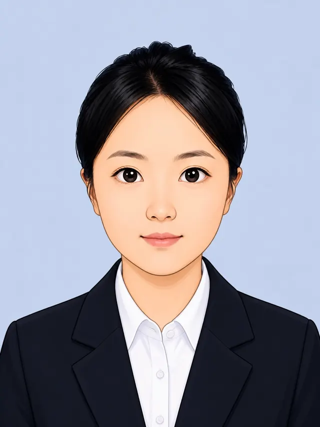 Illustrated portrait of Feng Liu