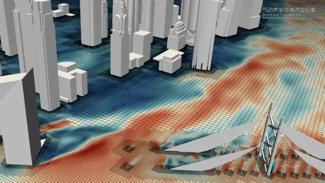 城市近地层流场可视化 / Urban near-ground flow visualization